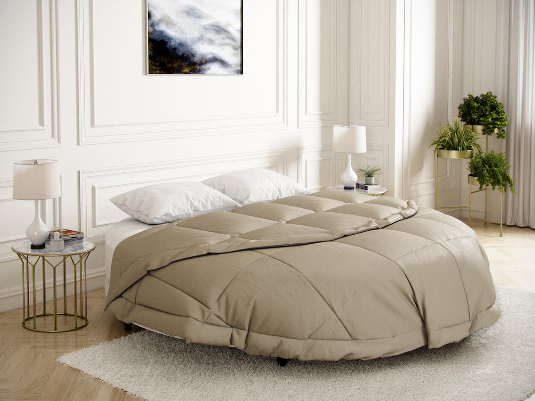 Round comforter #color_taupe