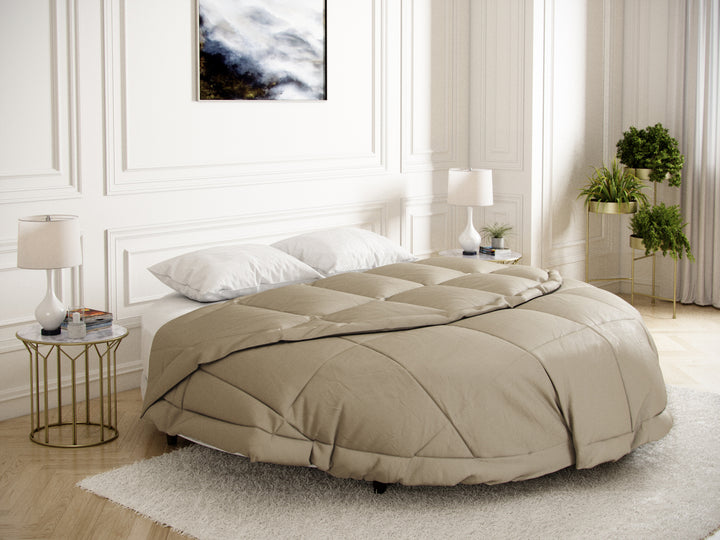 Round comforter #color_taupe