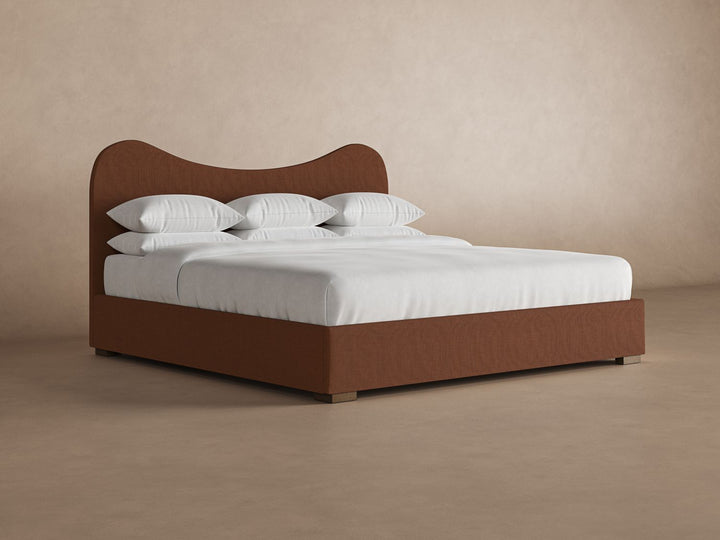 Wave Bed Frame in Clay#color_clay