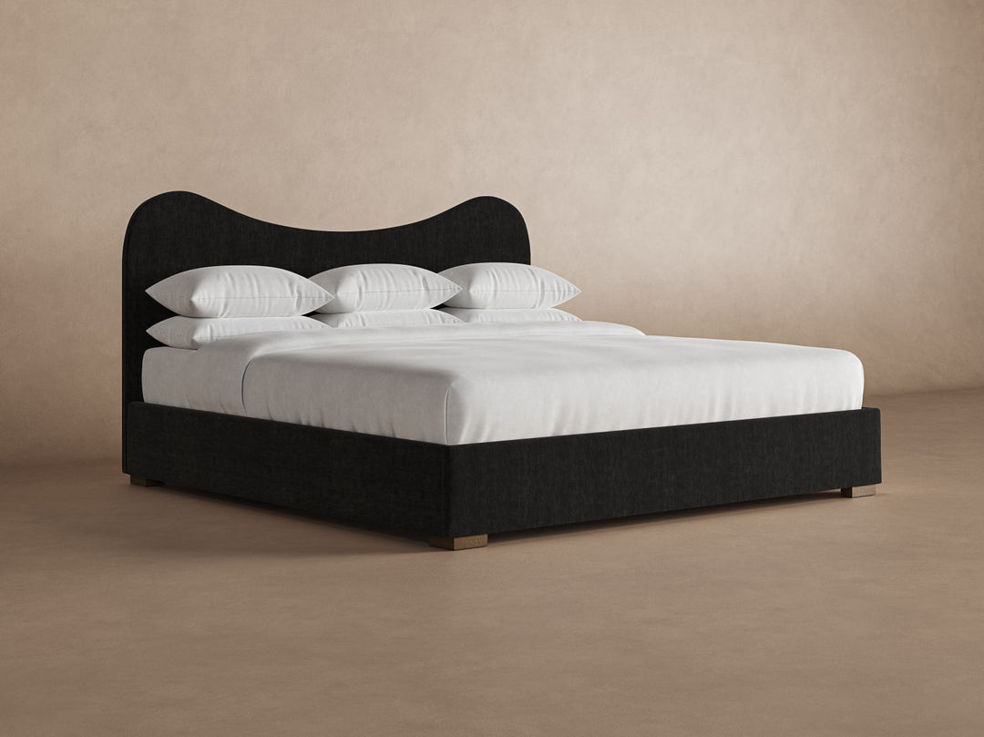 Wave Bed Frame in onyx #color_onyx