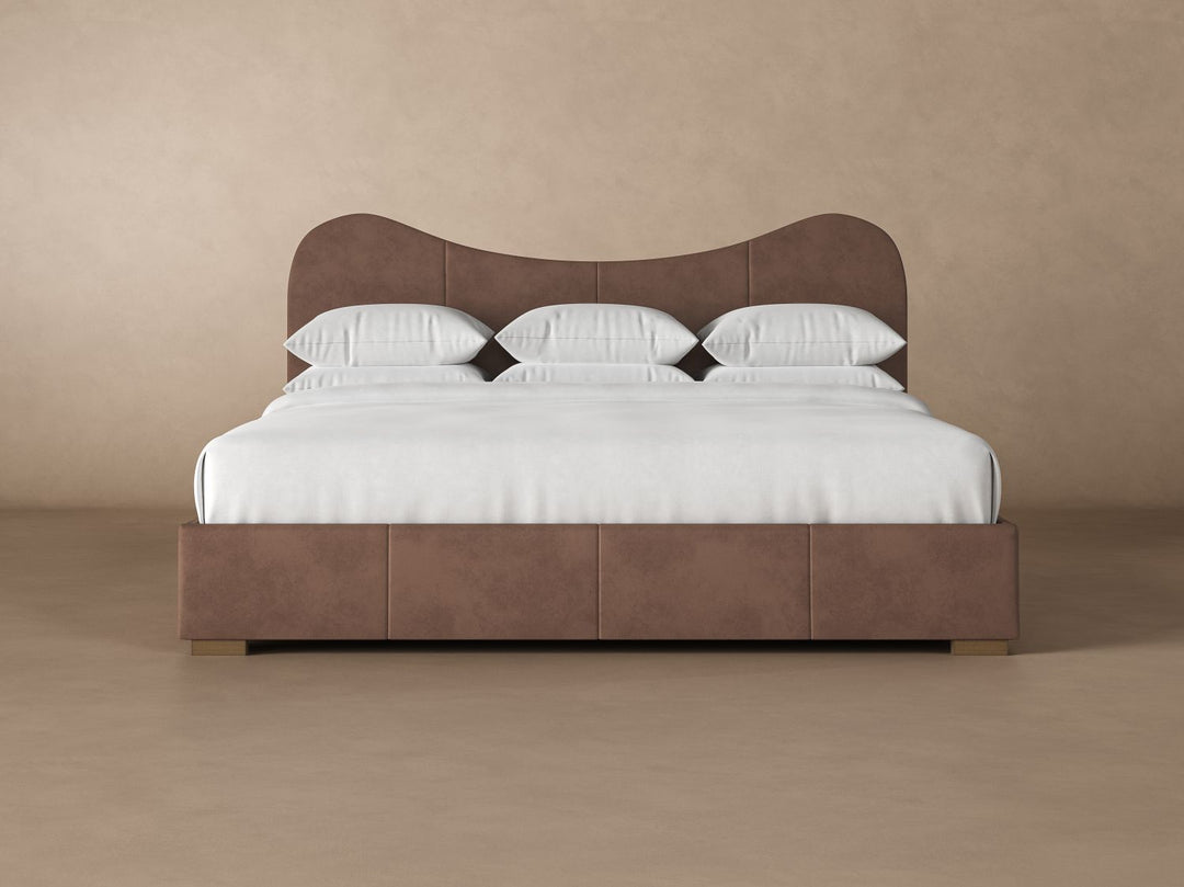 Wave Leather Bed in Espresso #color_espresso