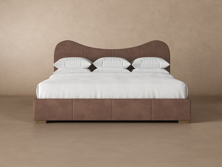 Wave Leather Bed in Espresso #color_espresso
