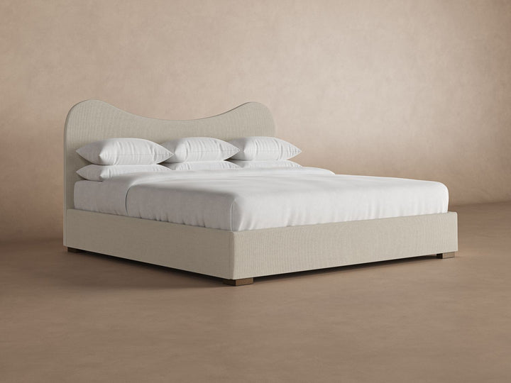 Wave Bed Frame in Flax#color_flax