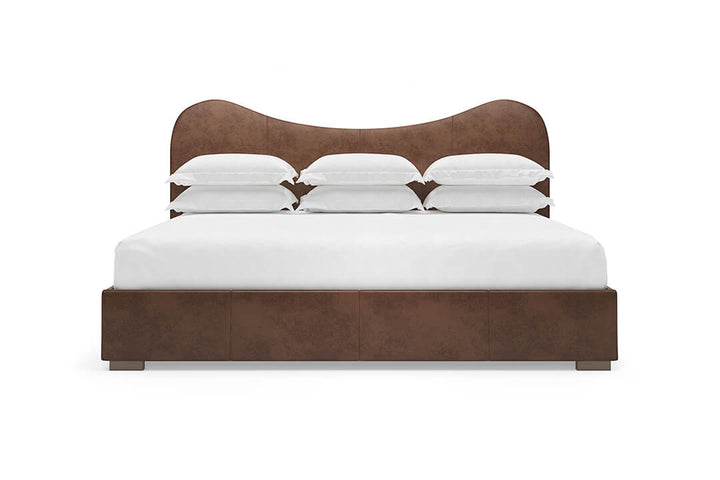 Wave Leather Bed in Espresso #color_espresso