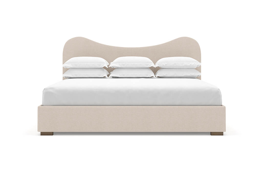 Wave Bed Frame in Oatmeal#color_oatmeal