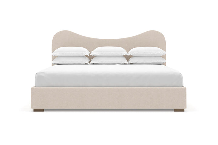 Wave Bed Frame in Oatmeal#color_oatmeal