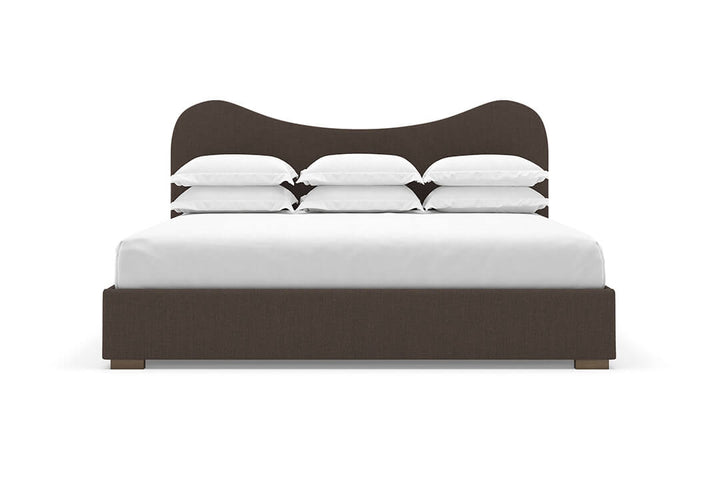 Wave Bed Frame in Bark#color_bark