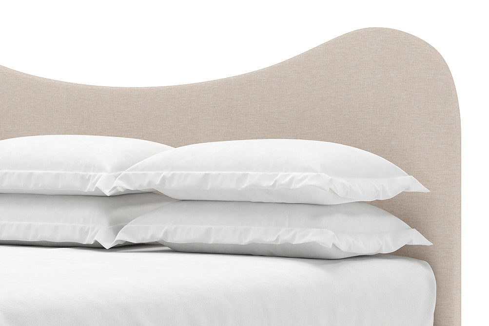 Wave Bed Frame in Oatmeal#color_oatmeal