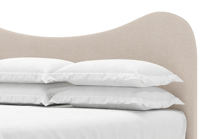 Wave Bed Frame in Oatmeal#color_oatmeal