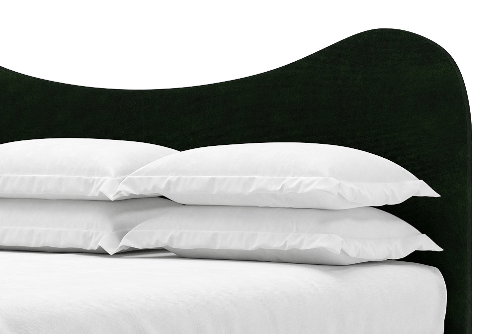 Wave Bed Frame in Emerald#color_emerald