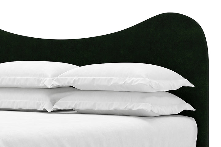 Wave Bed Frame in Emerald#color_emerald