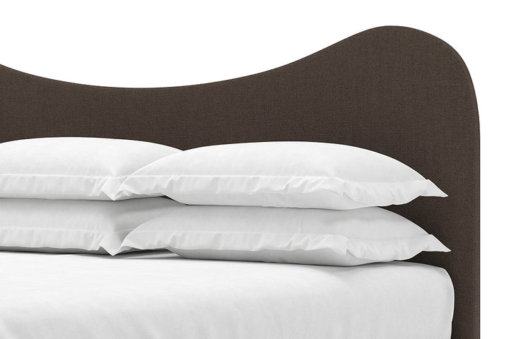 Wave Bed Frame in Bark#color_bark