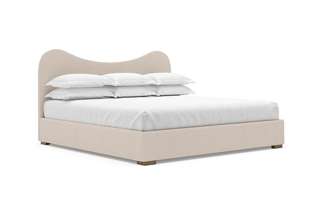 Wave Bed Frame in Oatmeal#color_oatmeal