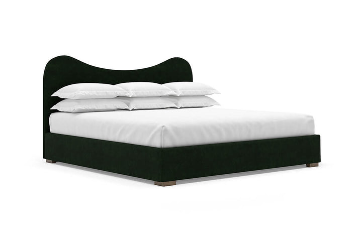 Wave Bed Frame in Emerald#color_emerald
