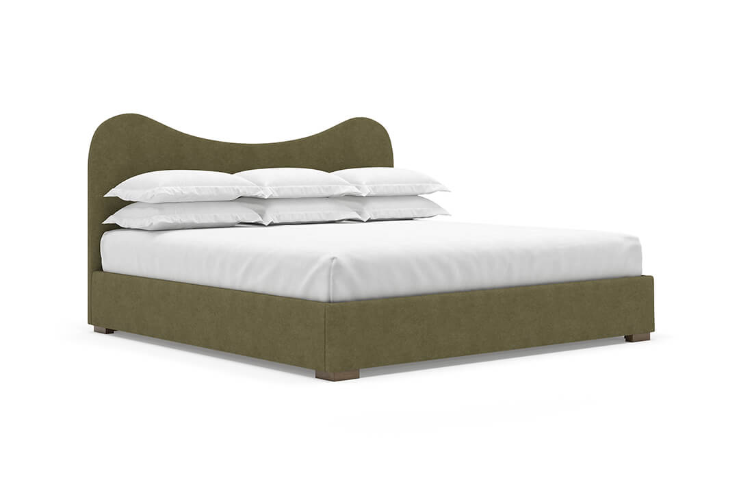 Wave Bed Frame in Moss#color_moss